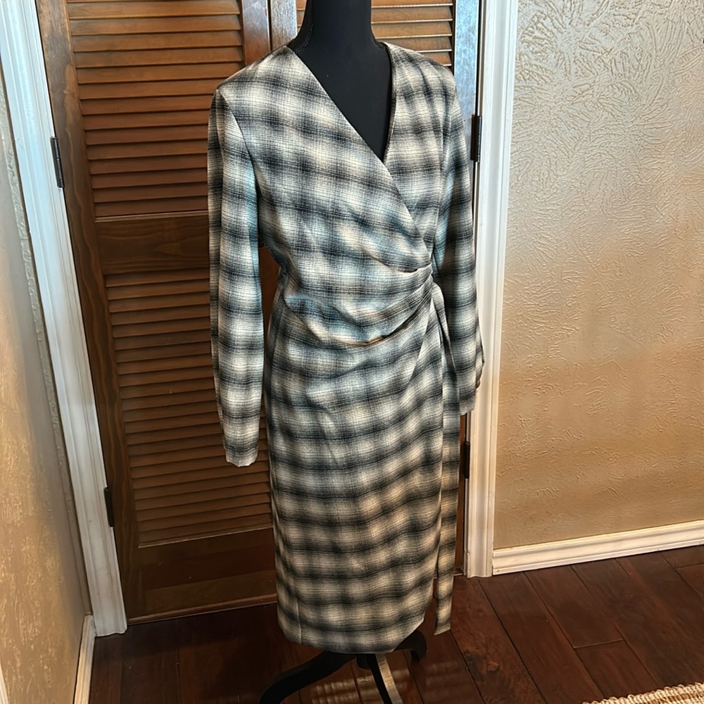 Marella Como Plaid Wrap Dress